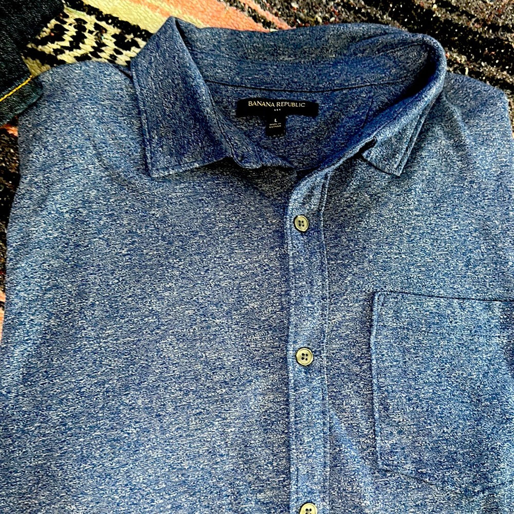 Banana Republic Short Sleeve Collared Button Down